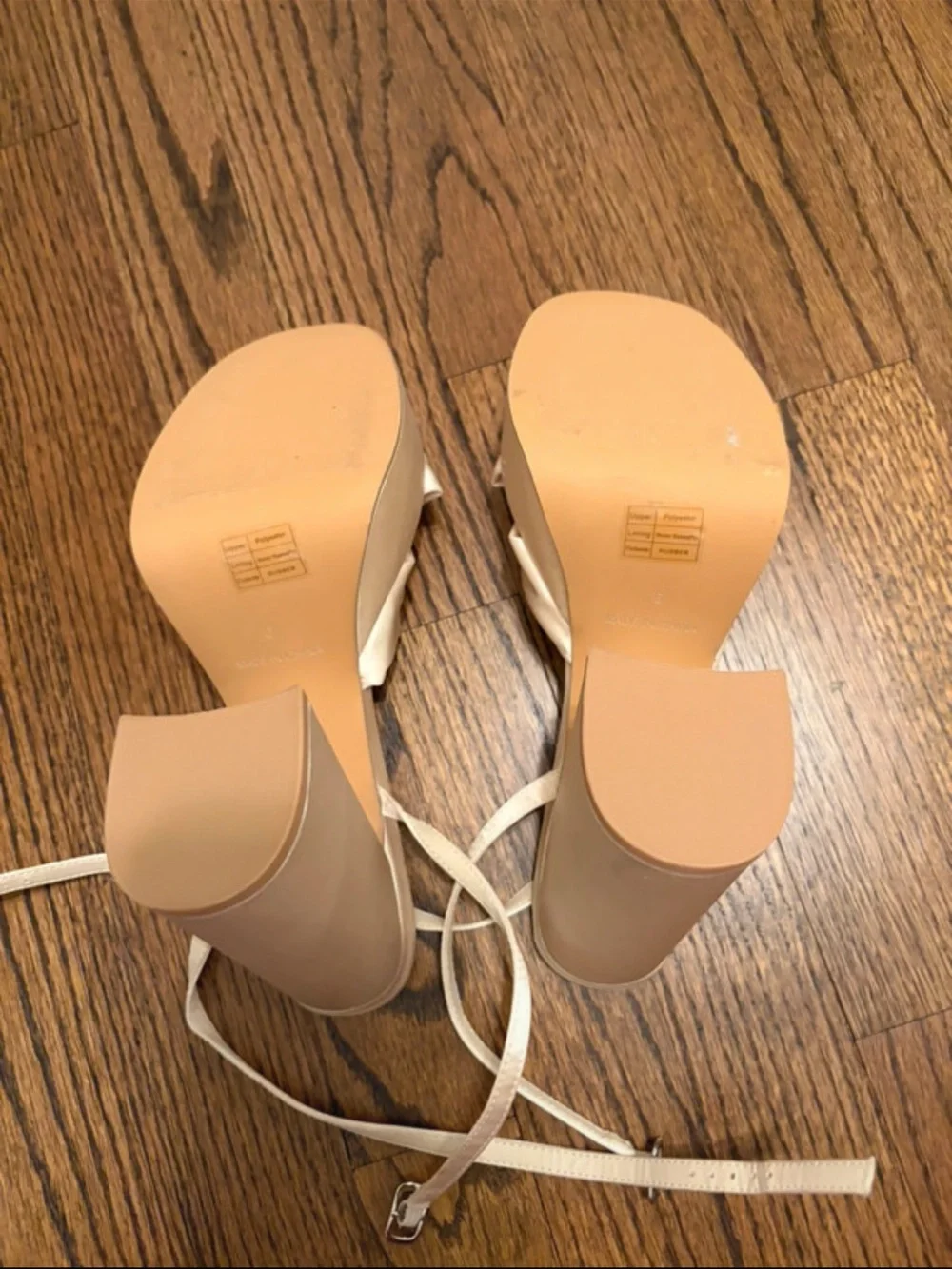 NWOT Princess Polly Satin Knotted Platform heels